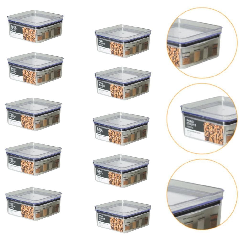 Kit 10 Pote Para Alimentos Tampa Hermética Lumini 1.060Ml