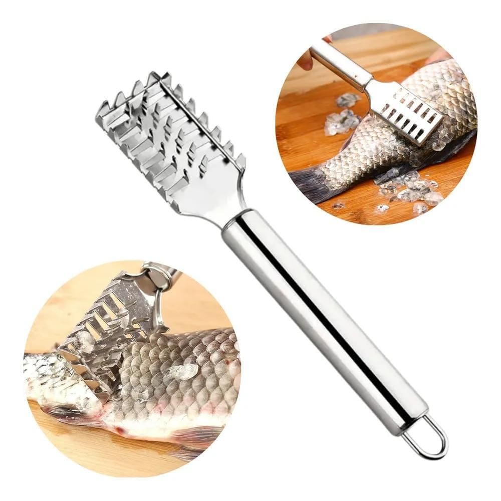 3X Escamador Removedor Tira Escama De Peixe Inox Profissiona