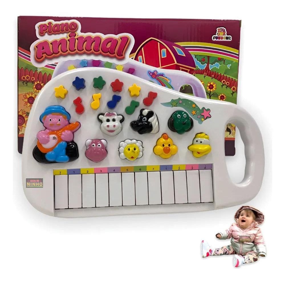Brinquedos Piano Crianças Menino Menina S Branco A Pilha