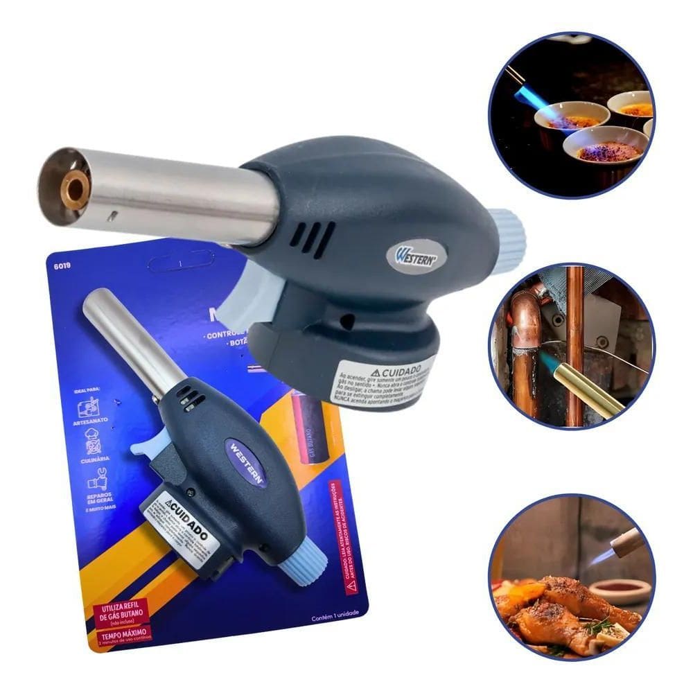 10X Maçarico Culinário Portátil Com Acendimento Automático