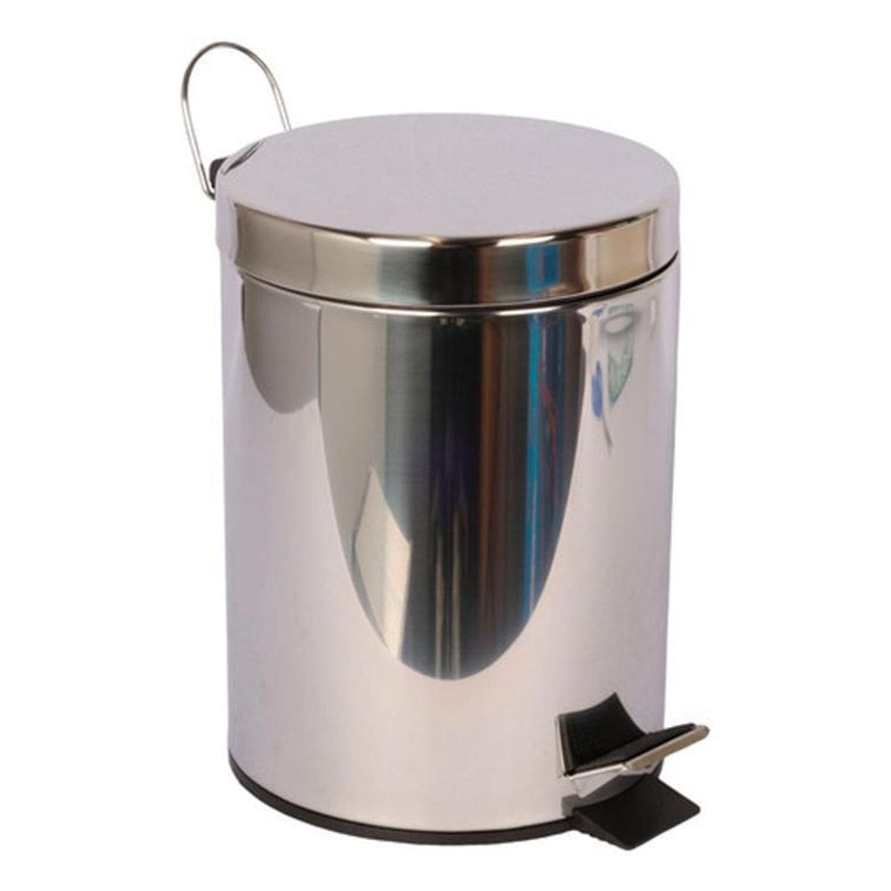 Lixeira Cinza E Preta Inox 20 Litros Casablanca Essential