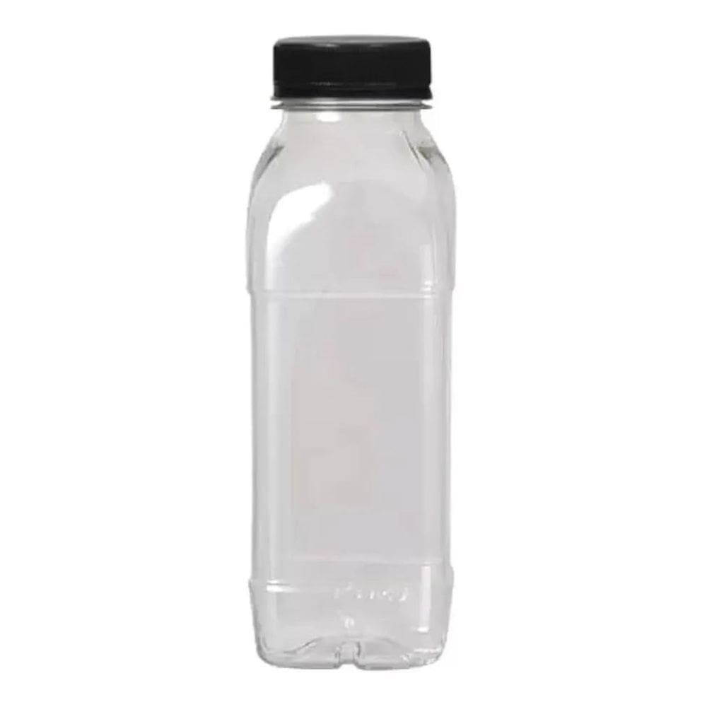 10X 20 Garrafa Pet Plástica Tampa Com Lacre 300Ml Descartav