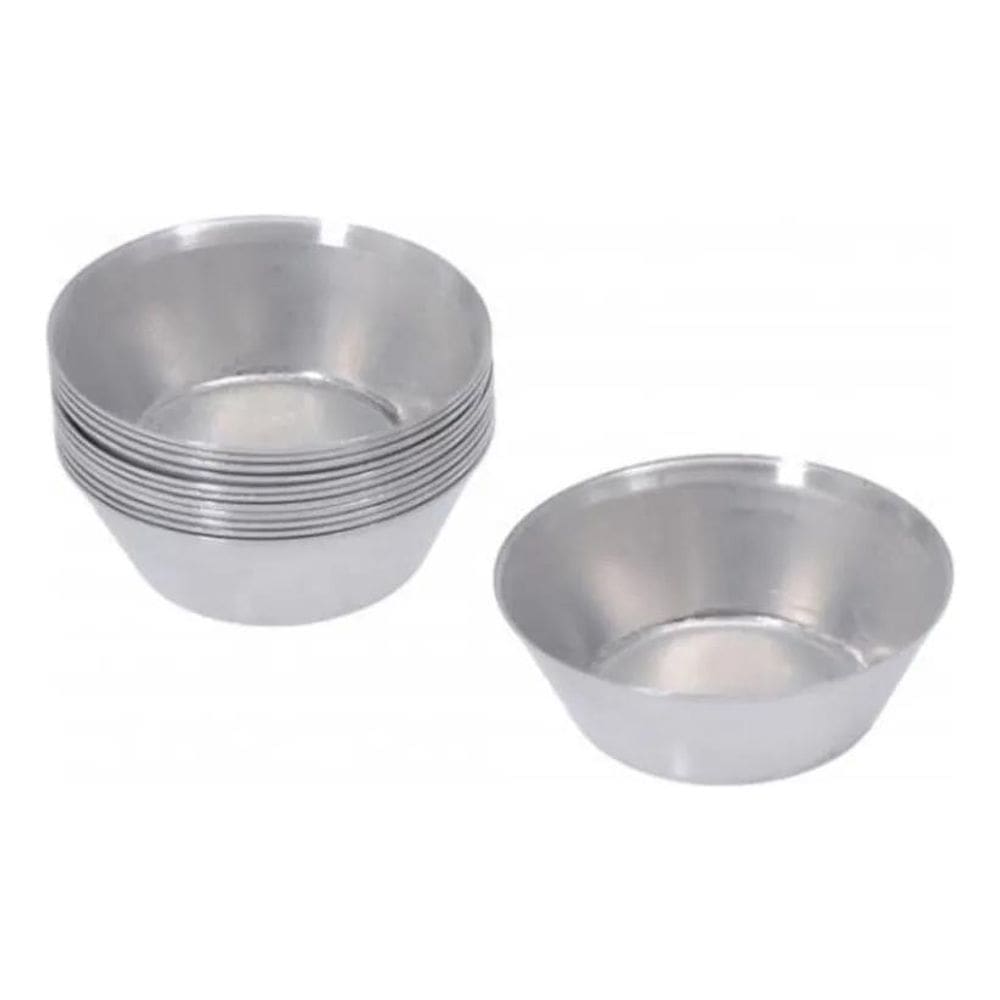 2X Forma De Empada N5 Alumínio 24 Unidades Cor Prateado