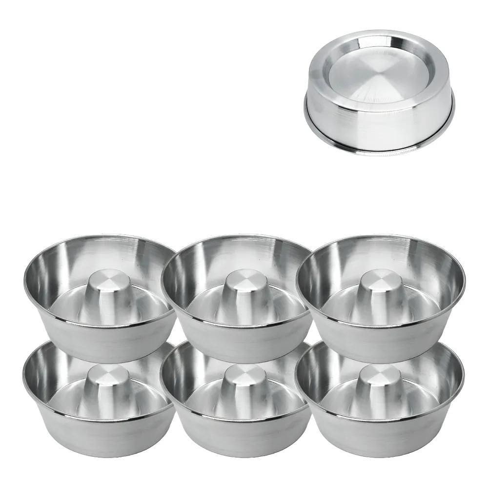 10X Forma De Pudim 19X7X16Cm - Em Alumínio - 06 Peças