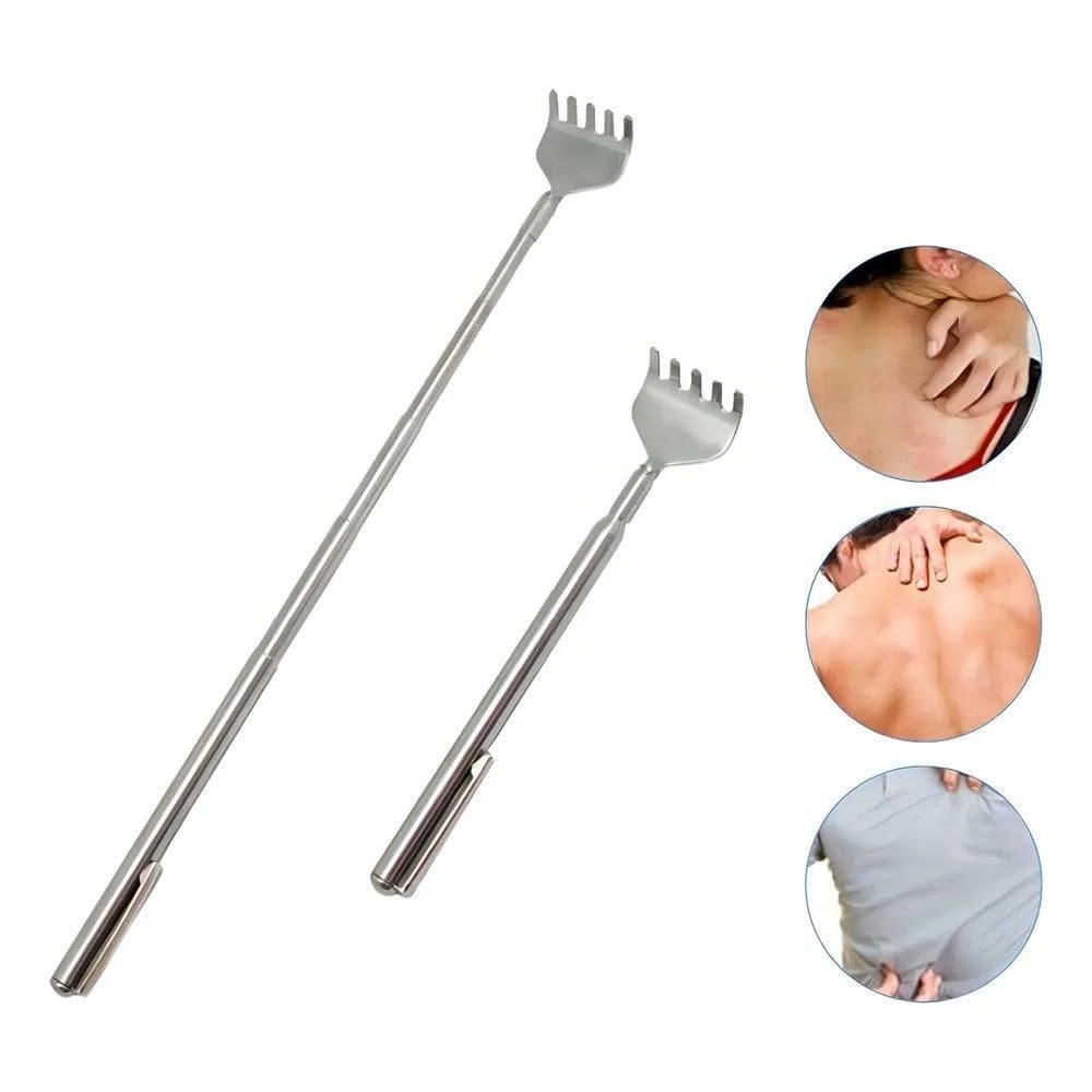 Coçador De Costas Regulável Mãozinha Retrátil 5 Posições Cor