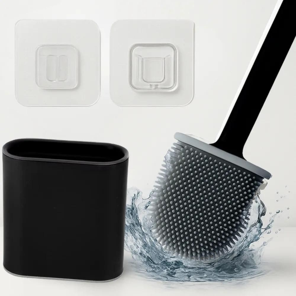 10X Escova De Silicone Vaso Sanitário Base Para Banheiro Pr