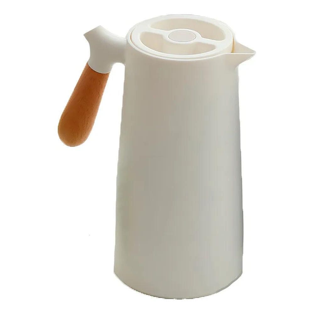 2X Garrafa Térmica Café 1 Litro Nórdica Cabo Madeira Não Vaz