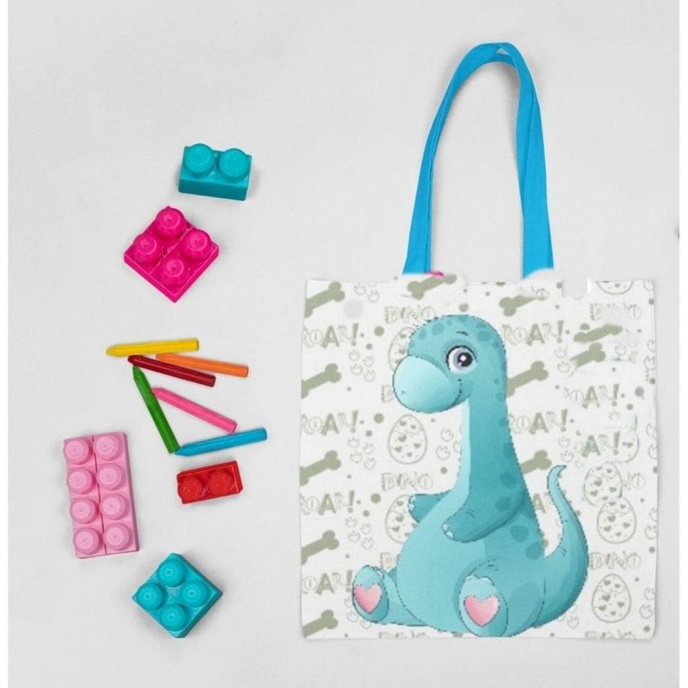 Sacolinhas Dino Baby 20X20Cm - Dino Baby Azul - 20 Bolsas