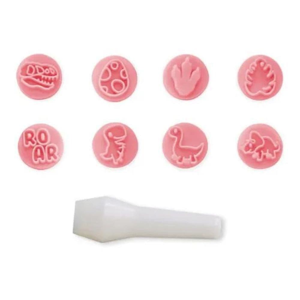 3X Carimbo Para Doces Brigadeiro Carimbo Dinossauro 1,5 Cm