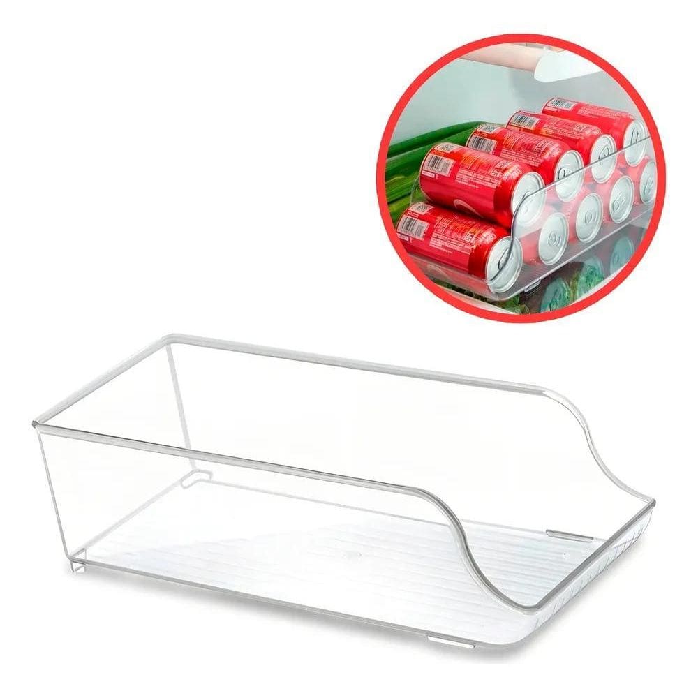 3X Suporte Geladeira Organizador Lata Cerveja Refrigerante C