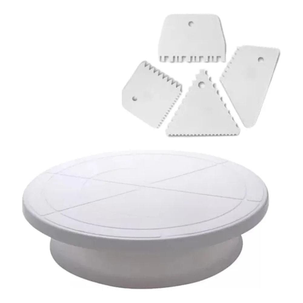 3X Bailarina Para Bolos Prato Giratorio Espatulas De Confei