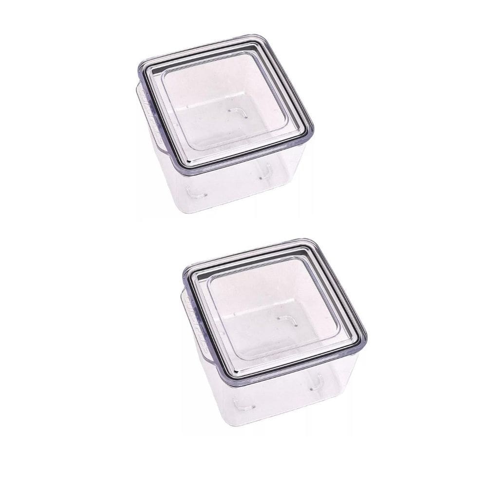 Kit 2 Potes Herméticos 480Ml Porta Mantimentos Qualyplas