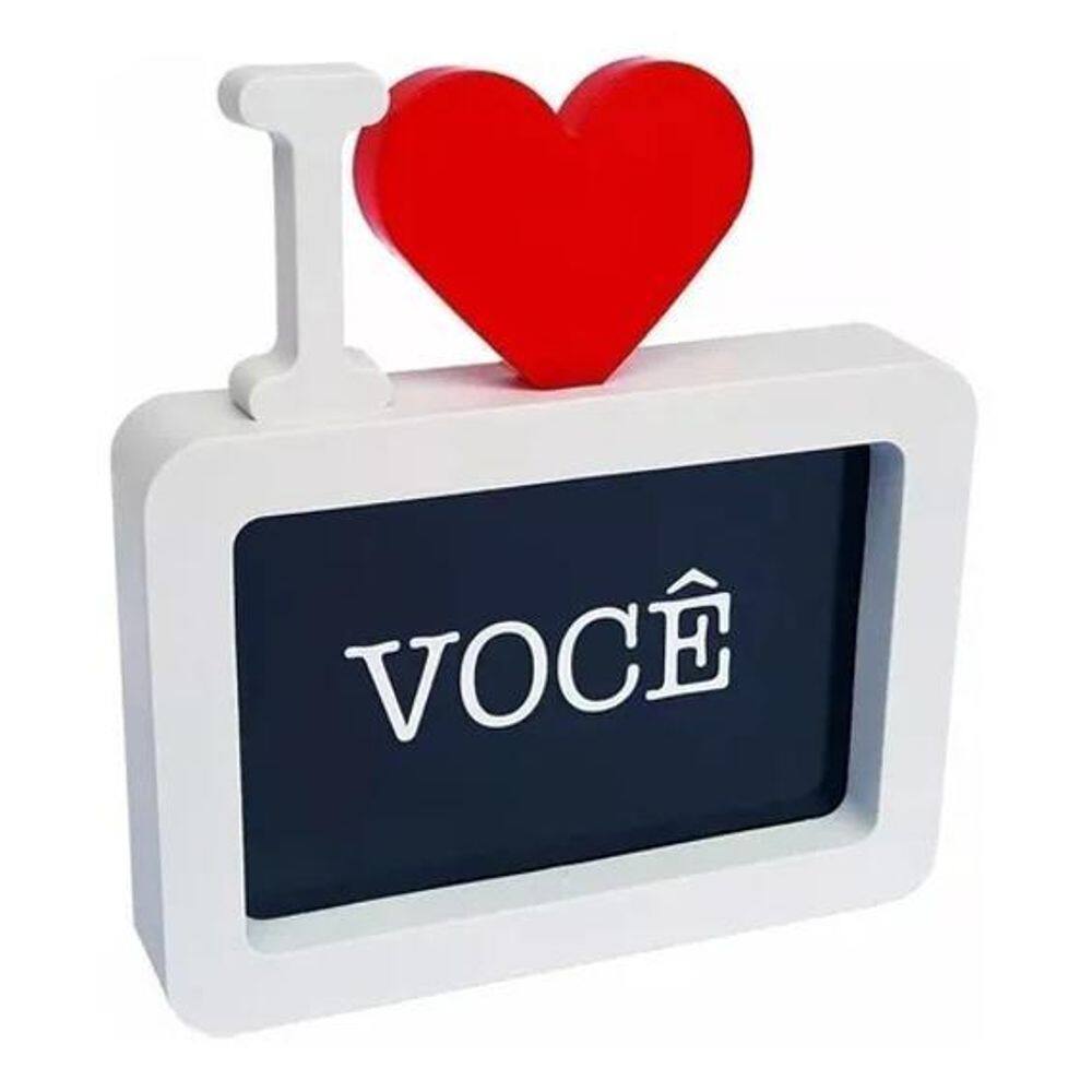 Porta Retrato I Love Amor Foto Presente Namorado 10X15Cm Cor