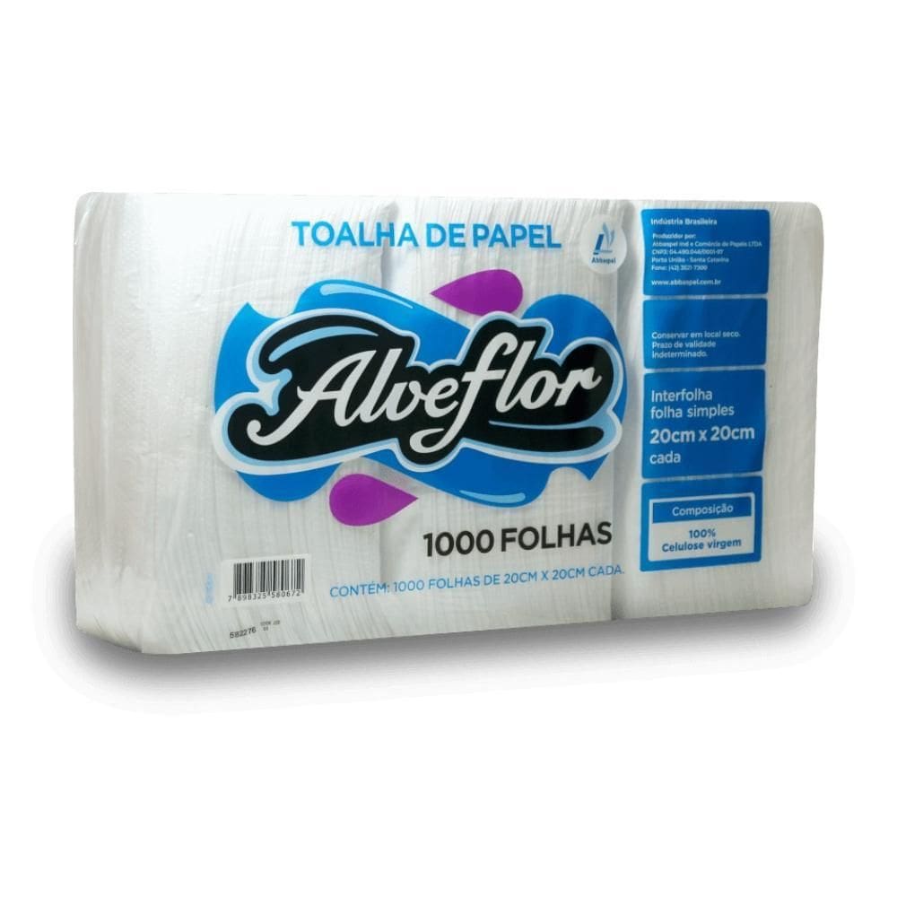 Papel Toalha Interfolha 20Cmx20Cm Com 1000 Papeis
