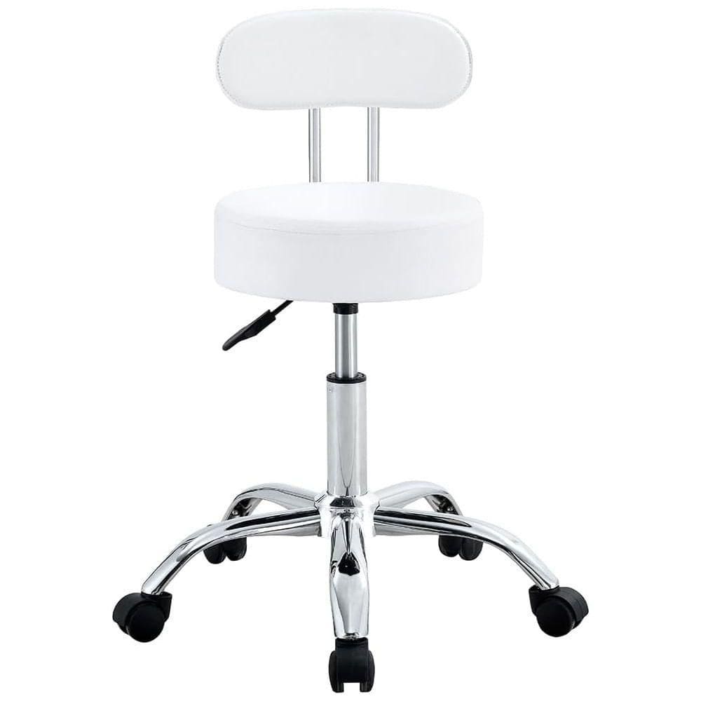 Cadeira Giratoria Mocho Manicure Com Encosto Branca N2232784 Conthey