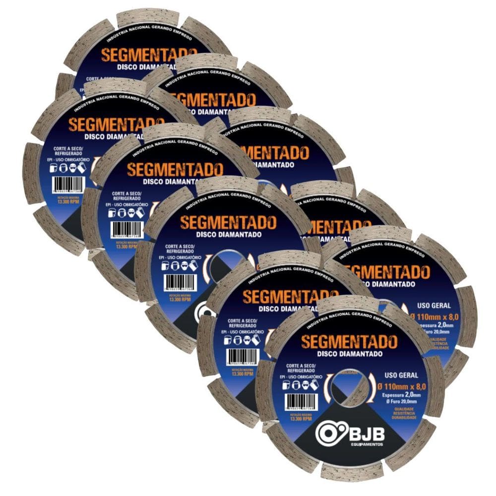 10 Disco Diamantado Para Makita Serra Marmore Granito Blocos
