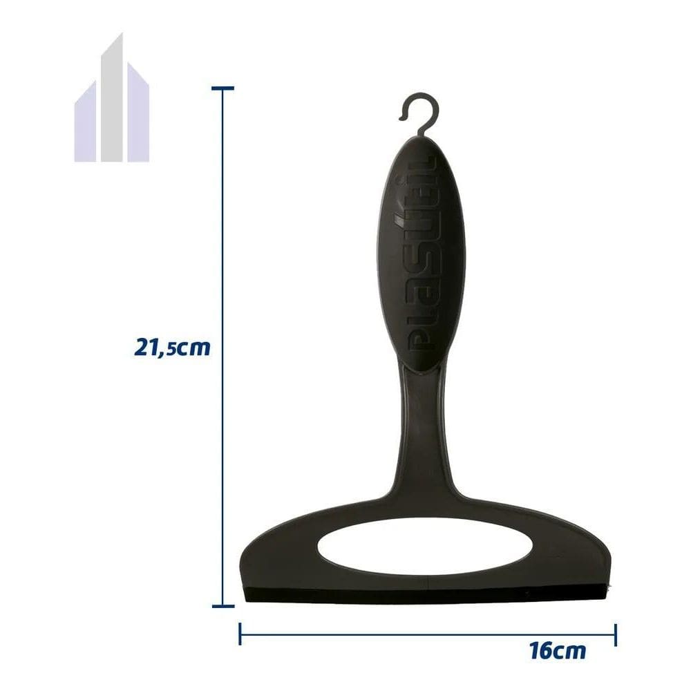 10X Rodinho De Pia Plástico 16Cm Preto Plasútil