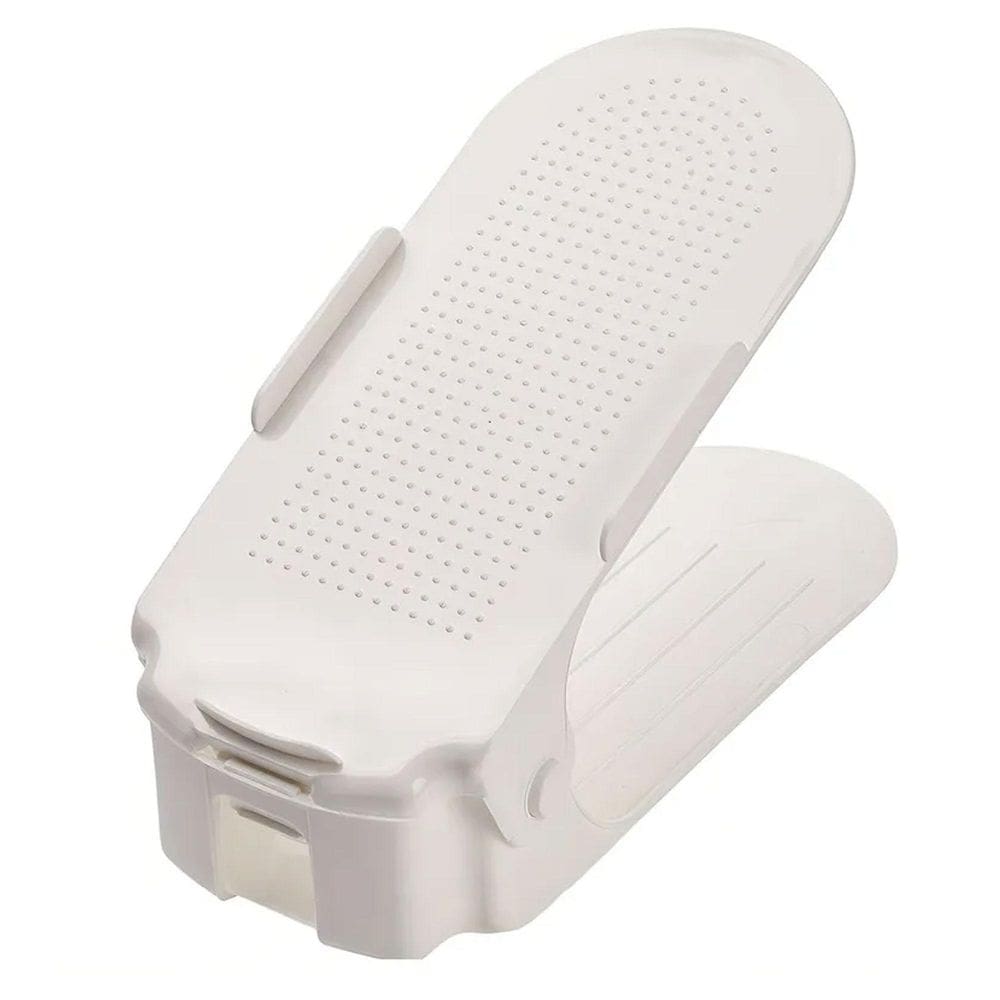 Kit 10 Organizador Sapato Branco Brilho Regulagem Altura
