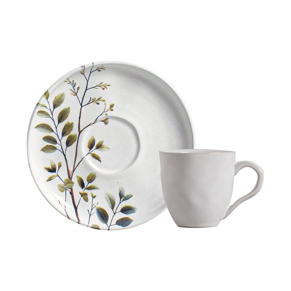 Conjunto com 6 Xícaras De Chá Orgânico 170ml com 6 Pires Bio Birdy