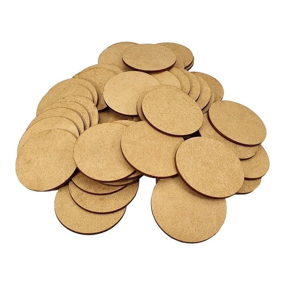 10X Kit Com 100 Bolachas 6X6 Mdf Círculos Sousplast Aplique