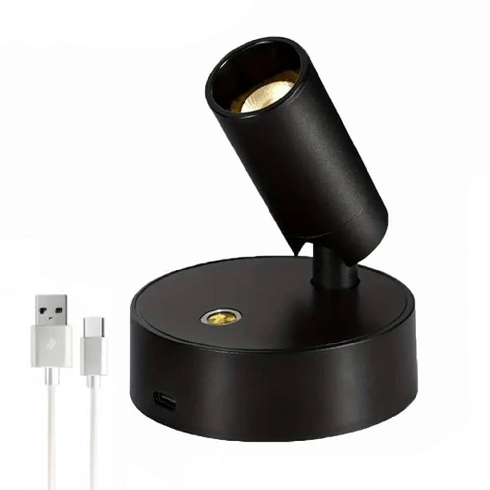 Luminaria Arandela Mesa Parede Led 3 Tons Ajustaveis Usb Portatil Recarregavel Iluminaçao Decoraçao Sala Quarto Casa