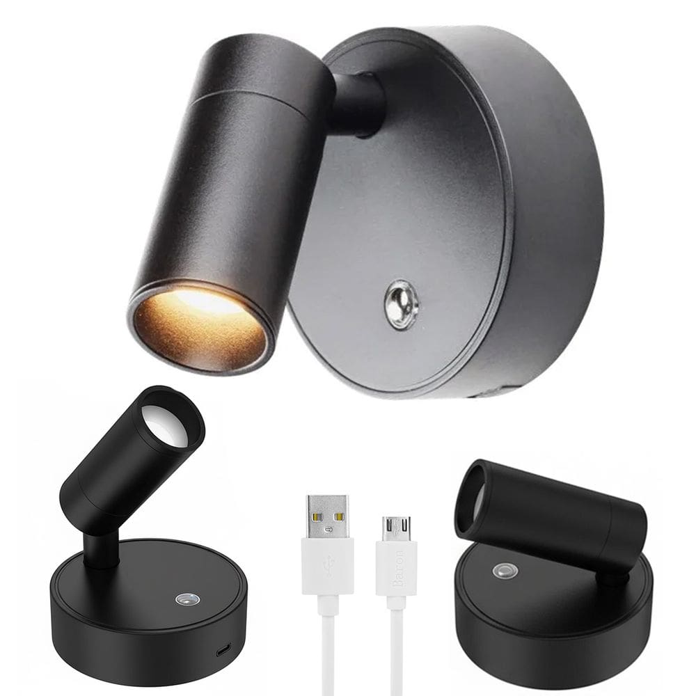 Luminaria Arandela 3 Tons Ajustaveis Touch Recarregavel Usb Portatil Decoraçao Iluminaçao Parede Mesa Sala Quarto