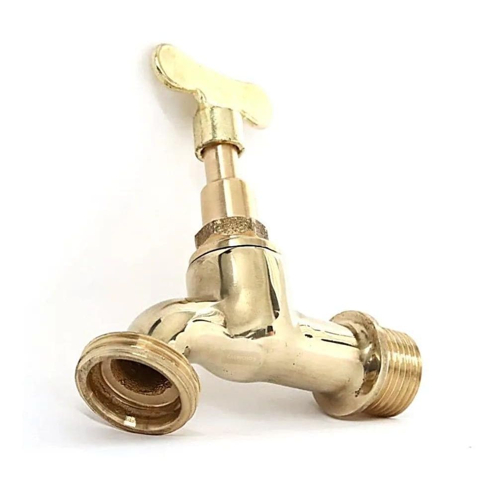 3X Torneira Para Tanque Lavanderia E Jardim Em Metal 1/2