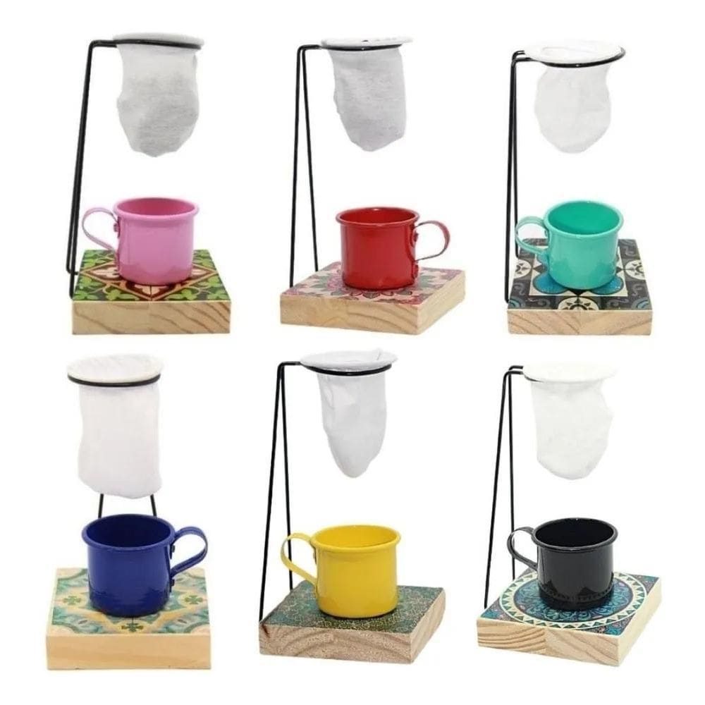 Kit Café Gourmet, Suporte, Coador, Xícara, 80Ml