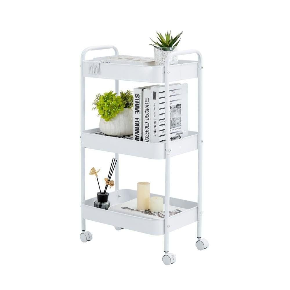 Carrinho Multiuso 3 Prateleiras Gala Metal Branco N035173A Conthey