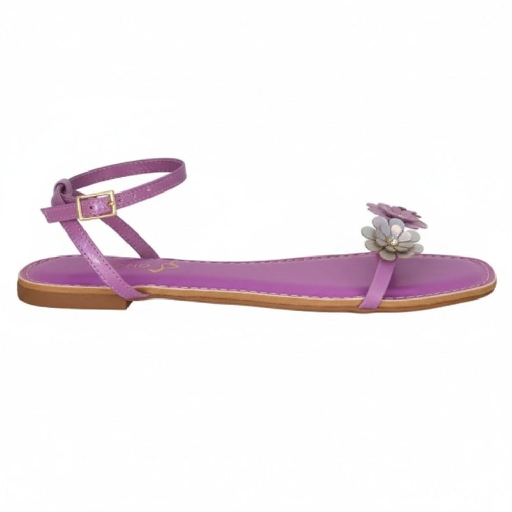 Sandalia Rasteira Feminina Maria Flor Casual Flores 202311