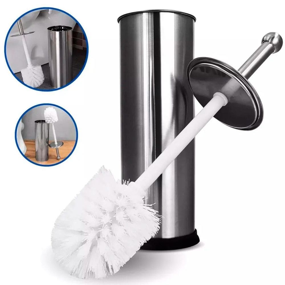 Escova Luxo Higiene Banheiro Inox Antiderrapante