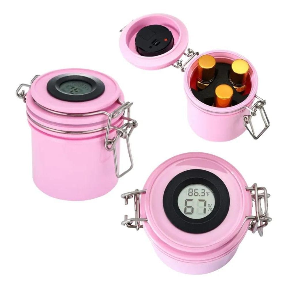 10X Pote Armazenamento De Cola Porta Cola Com Termo-Higróme