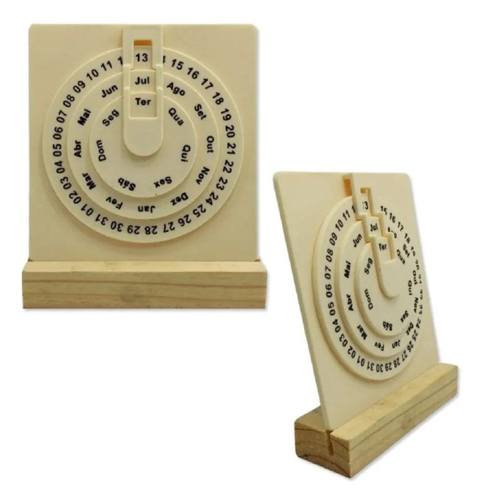 Calendário De Mesa Infinito Permanente Decorativo Home Ofice