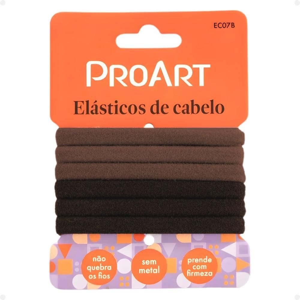 Elásticos De Cabelo Proart Pequeno Cor Marrom Ec07b