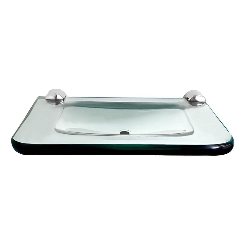 10X Saboneteira Reta 12X15 Cm - 8Mm - Incolor