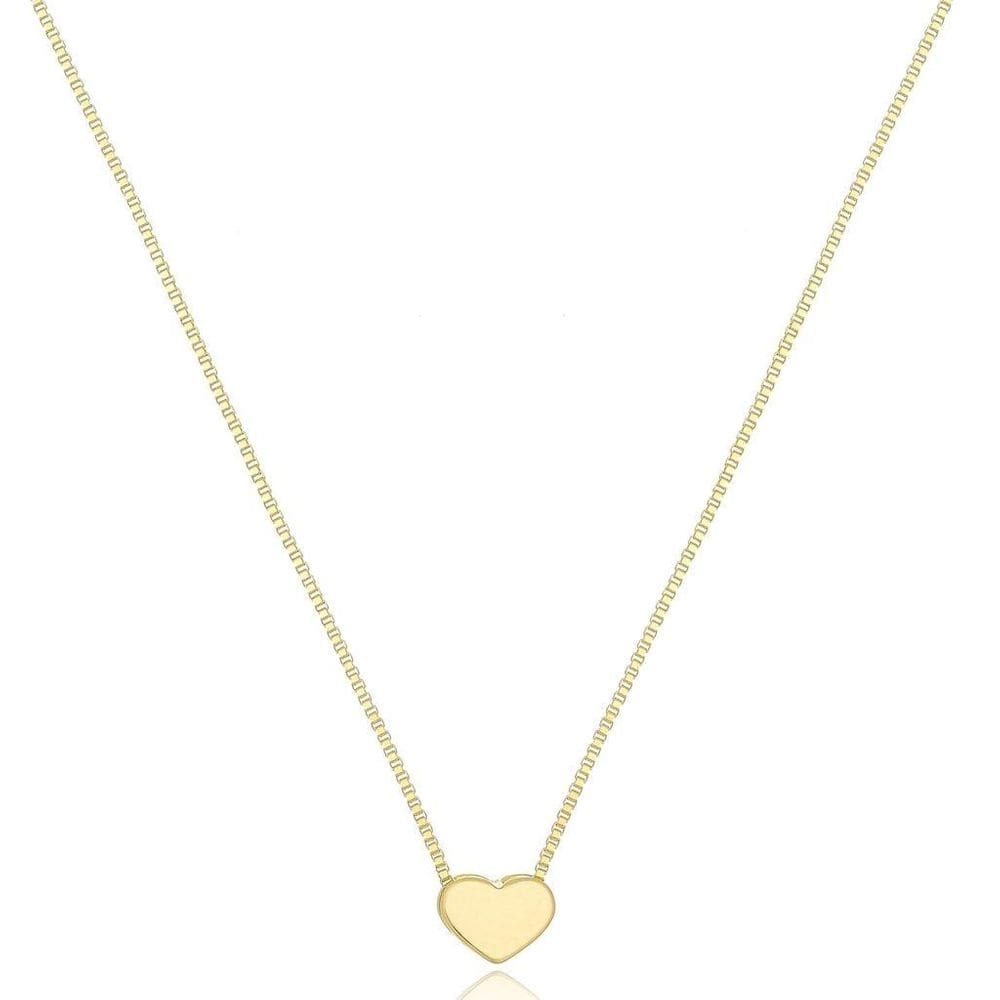 Gargantilha Coração Banhada A Ouro 18K