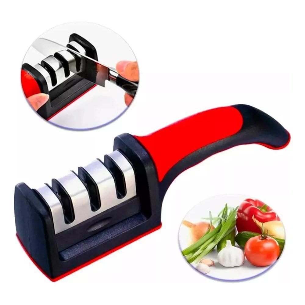 Afiador Amolador De Facas 3 Em 1