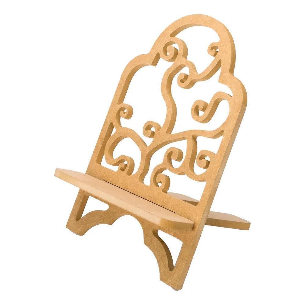 2X Porta Biblia E Livro Decorado Em Mdf 9Mm Cru