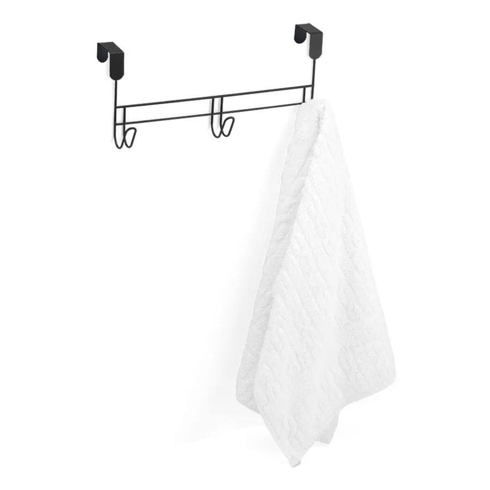 10X Suporte Para Porta Com 3 Ganchos Black - Arthi Cor Pret