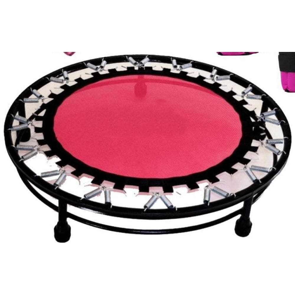 Kit Ginástica Rosa - Jump + Colchonete + Caneleira 4 Kg