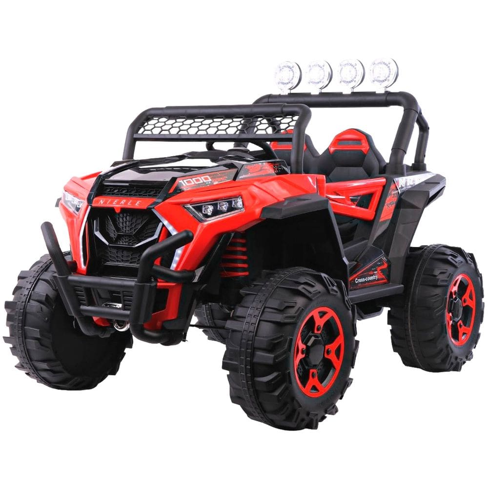 Utv Elétrico Infantil 12V 4x4 2 Assentos Carro Buggy Controle Som Usb Luzes Vermelho Brinqway Bw131