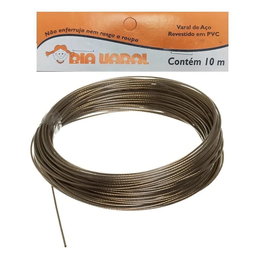 Corda Varal De Aço Revestido Em Pvc 10M Resistente Full