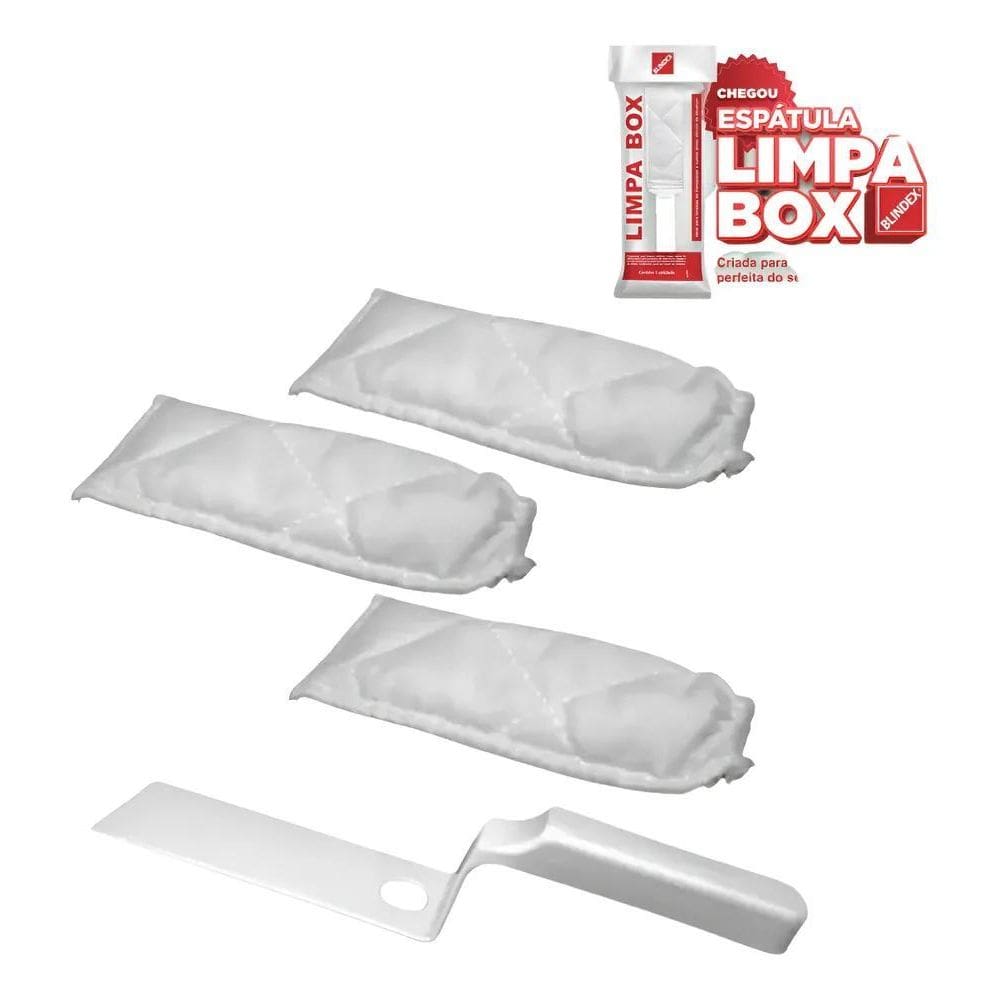 Limpador De Transpasse Espatula + 3 Refil Limpador Box Vidro