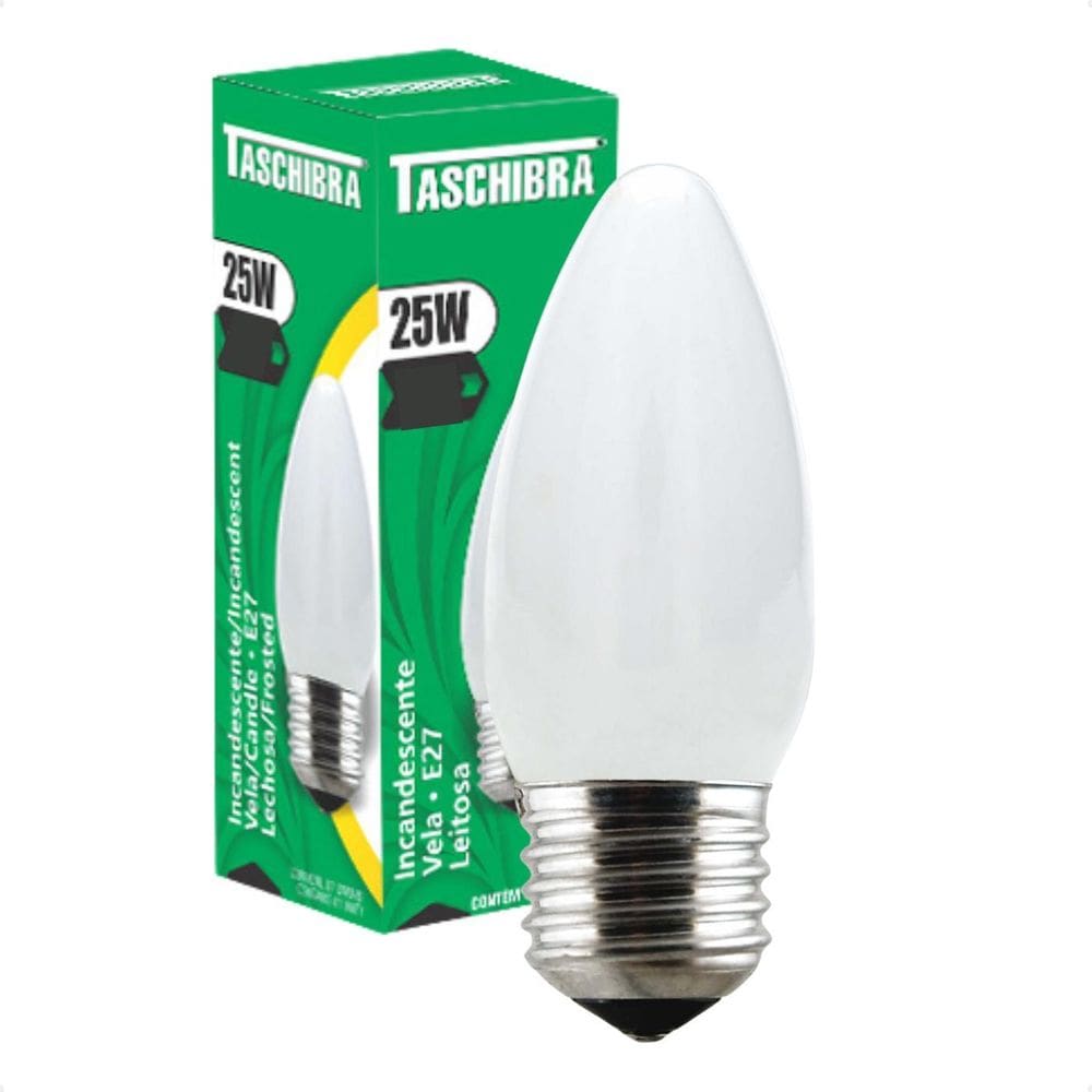 Kit 3 Lâmpadas Incandescente Taschibra Vela 40W E27 110V Ou