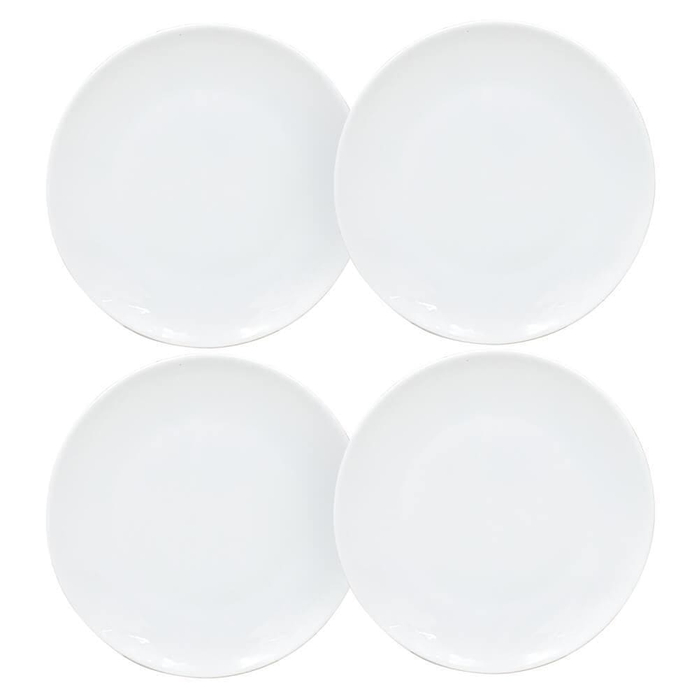 Jogo De Pratos Sobremesa 19Cm Em Opaline 4 Peças Hauskraft