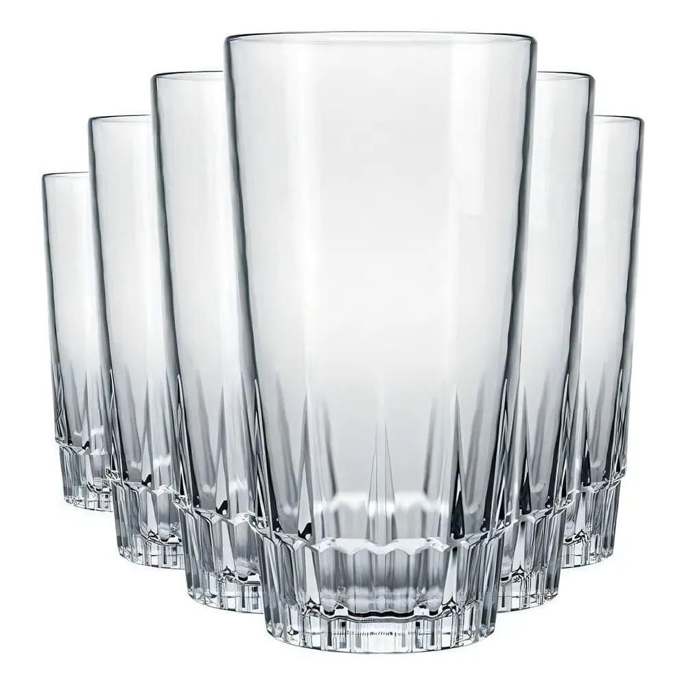 Jogo Copos Vidro Suco Agua Vegas 330Ml Nadir 6 Unid Cor Tran