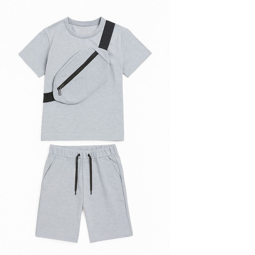 Conjunto infantil menino 3 peças - Camiseta Short e polchete