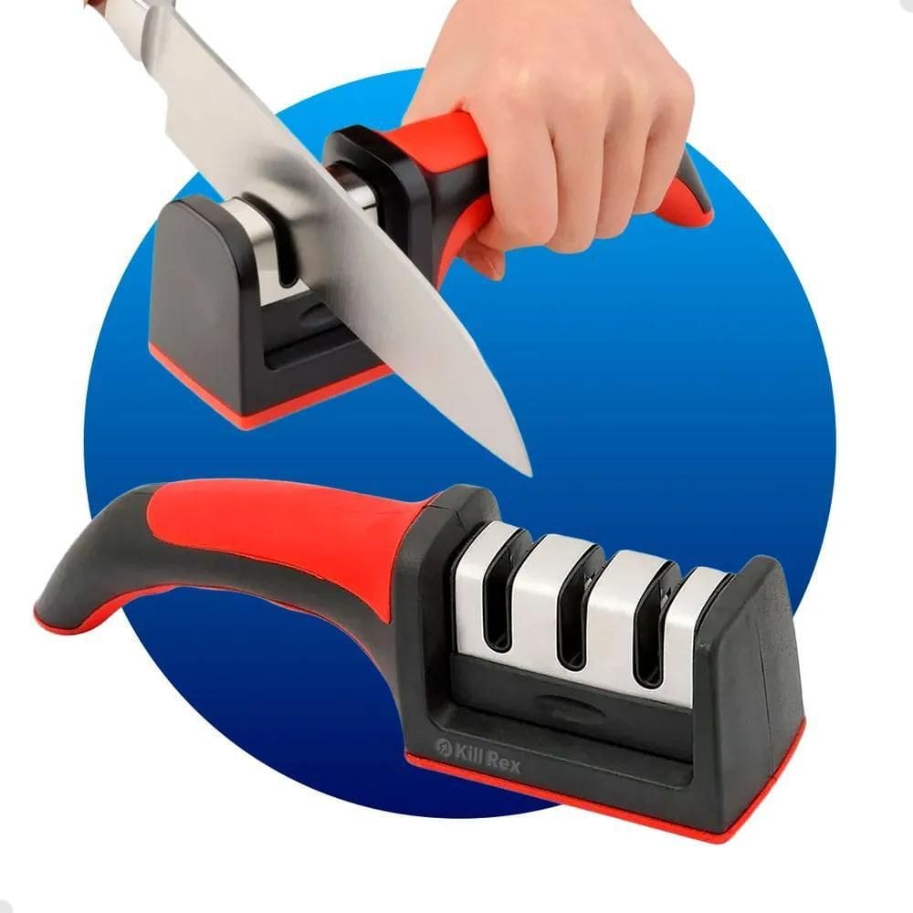 Afiador De Faca E Tesoura Amolador 3 Em 1 Diama