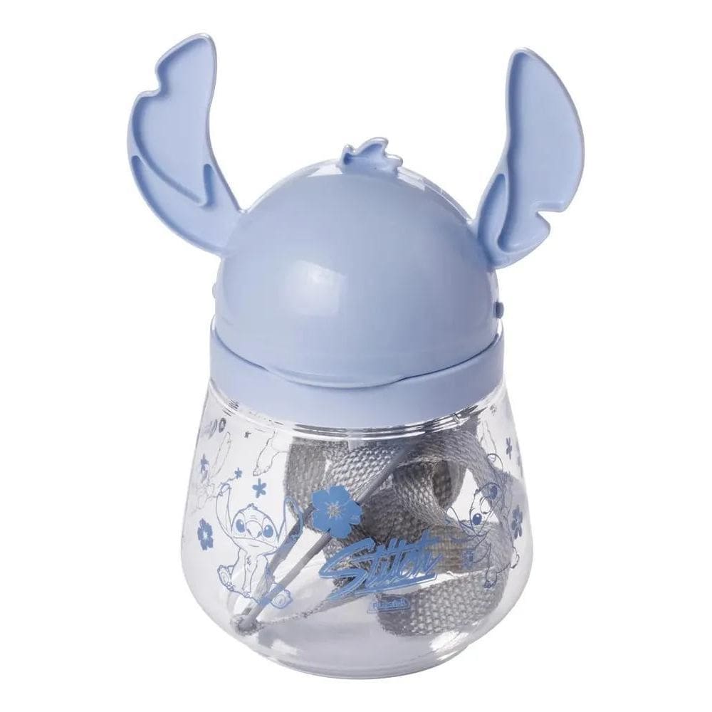 2X Garrafa Infantil E Adulto Stitch 1,1L Com Alça E Canudo C