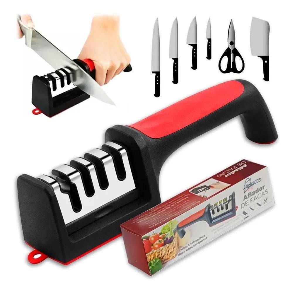 Amolador Afiador De Facas 4 Em 1 Amolar Facas E Tesouras Pro